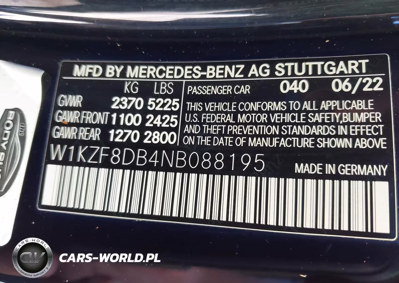 2022 Mercedes-Benz E 350 VIN:W1KZF8DB4NB088195 - 9