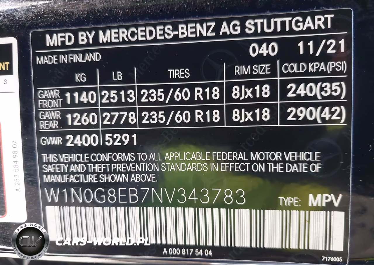 2022 Mercedes-Benz Glc 300 4Matic Suv VIN:W1N0G8EB7NV343783 - 9