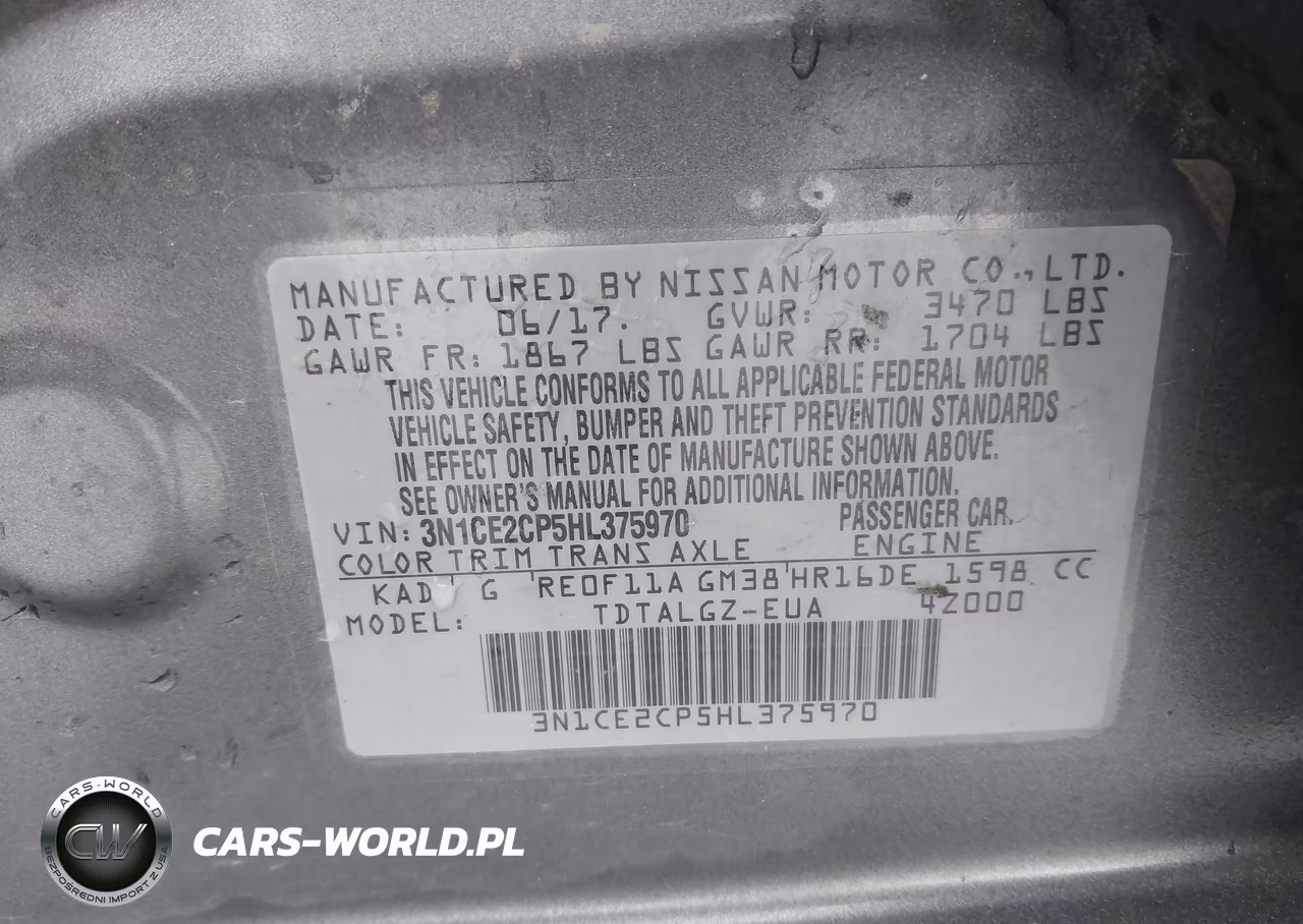 2017 Nissan Versa Note Sr VIN:3N1CE2CP5HL375970 - 9