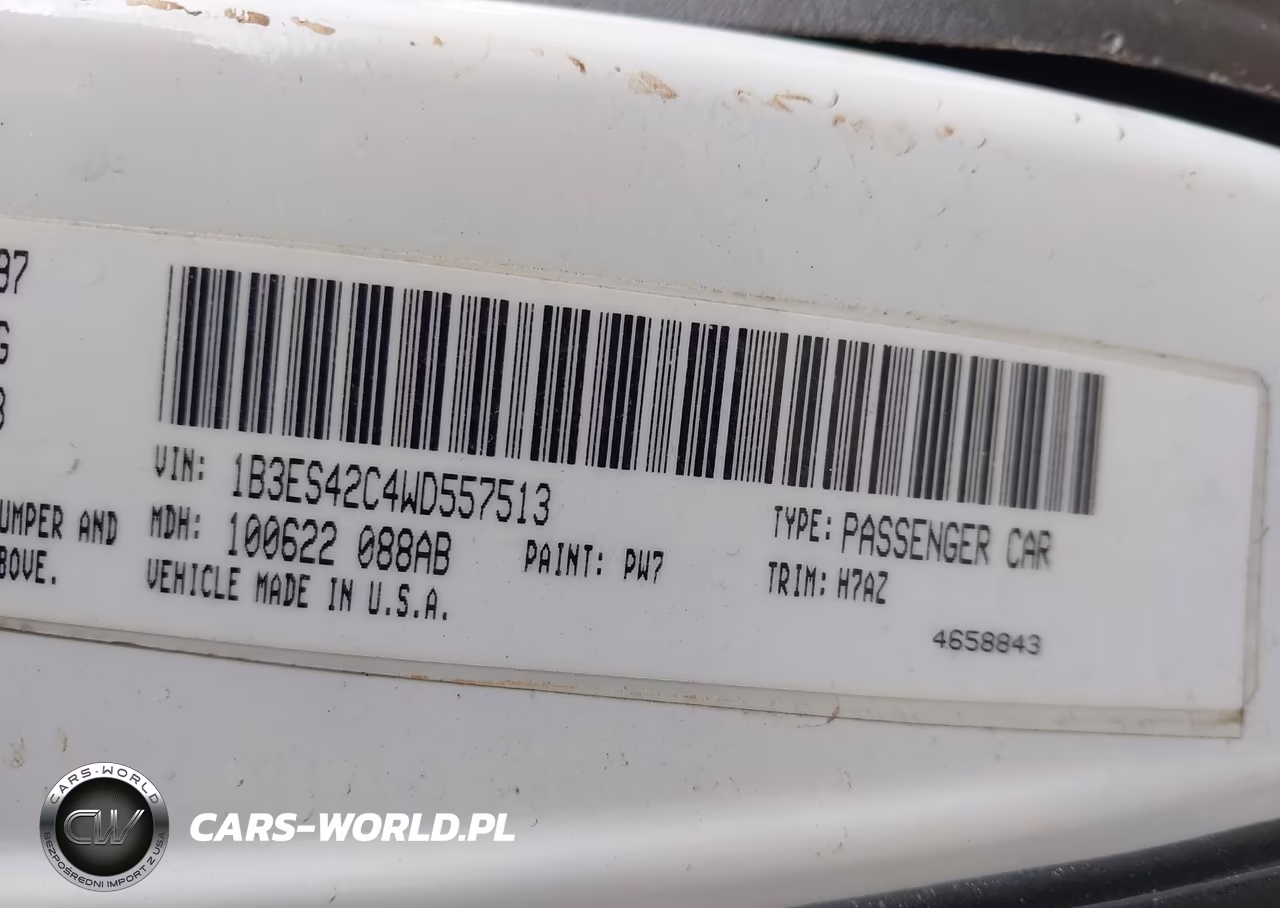 1998 Dodge Neon Competition-Highline VIN:1B3ES42C4WD557513 - 9