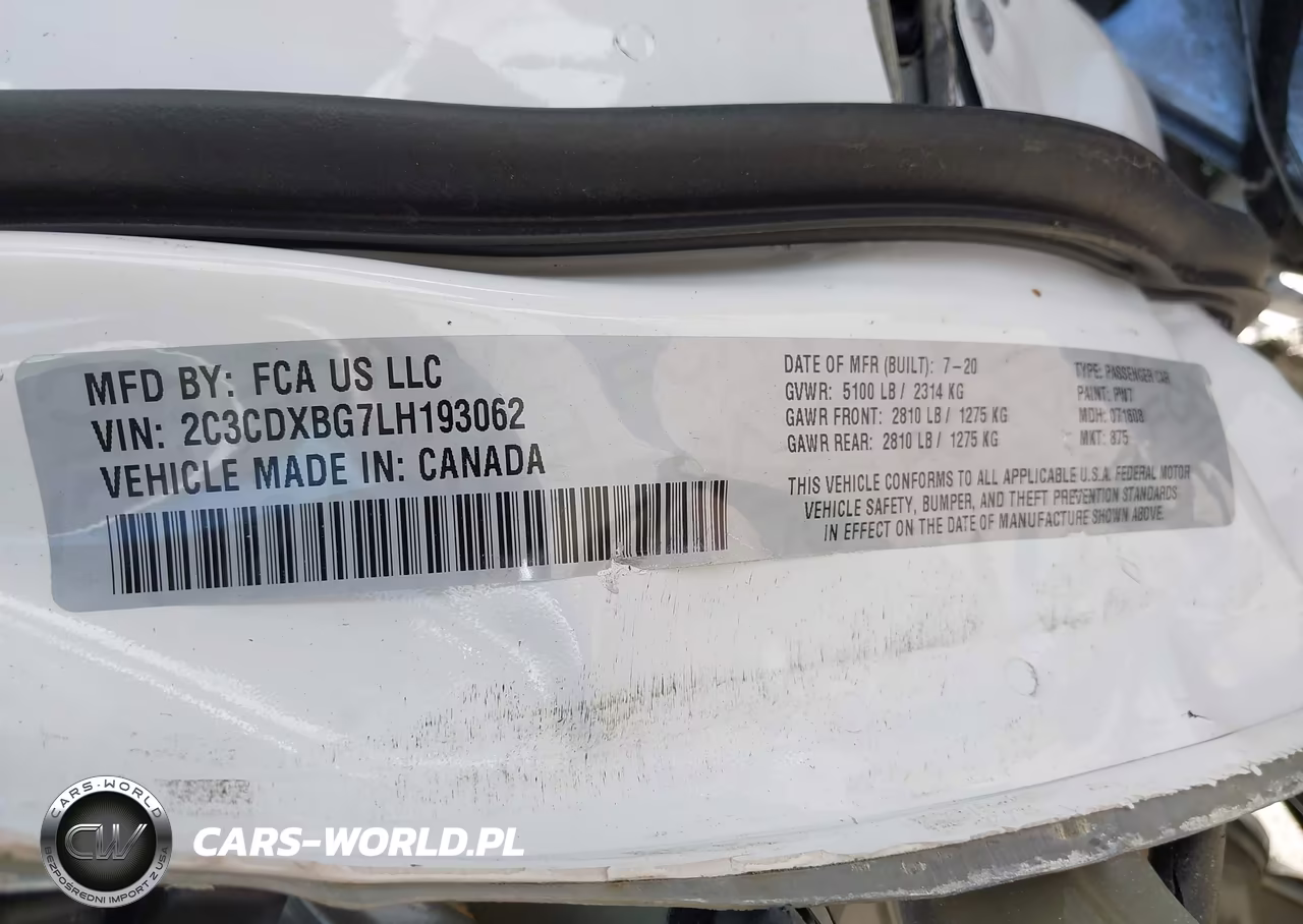 2020 Dodge Charger Sxt Rwd VIN:2C3CDXBG7LH193062 - 9