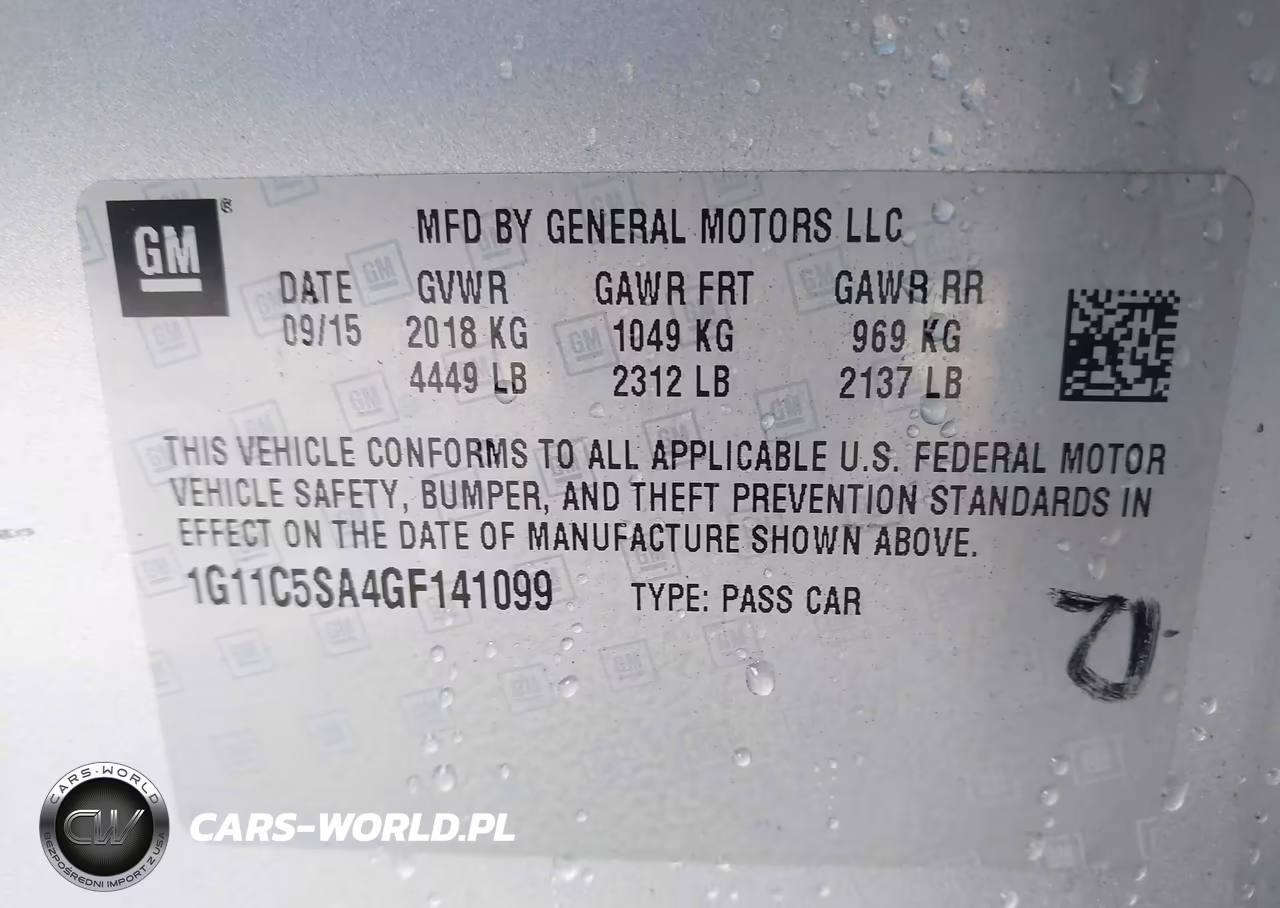 2016 Chevrolet Malibu Limited Lt VIN:1G11C5SA4GF141099 - 9