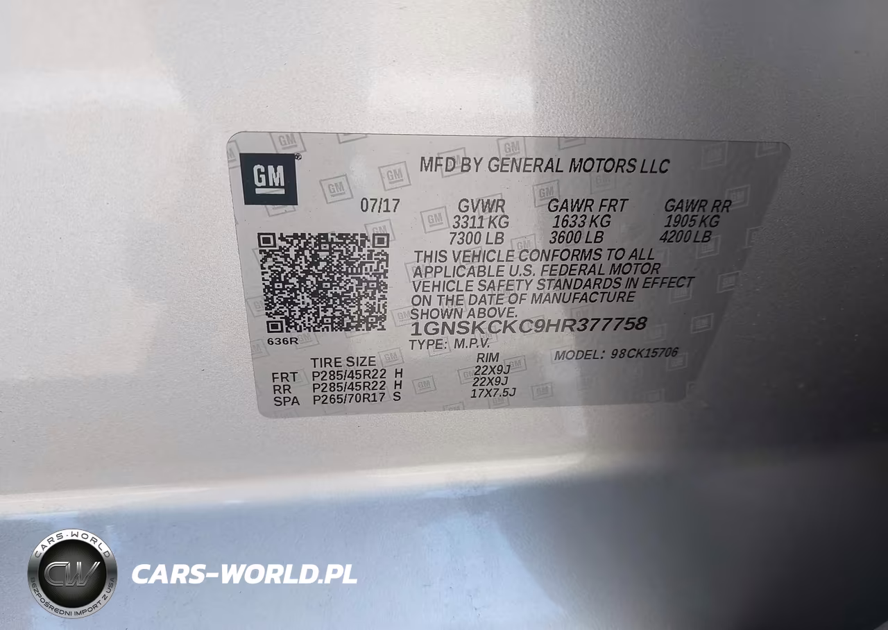 2017 Chevrolet Tahoe Premier VIN:1GNSKCKC9HR377758 - 9