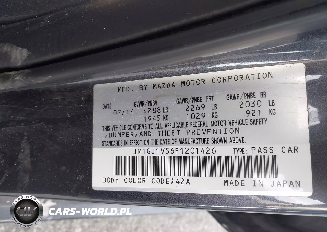 2015 Mazda Mazda6 I Touring VIN:JM1GJ1V56F1201426 - 9