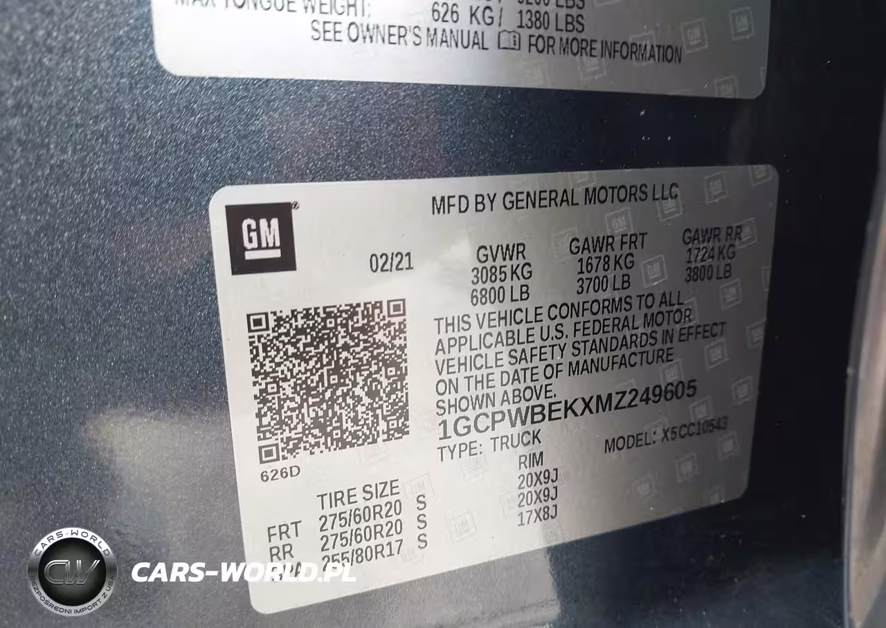 2021 Chevrolet Silverado 1500 2Wd Short Bed Custom VIN:1GCPWBEKXMZ249605 - 9