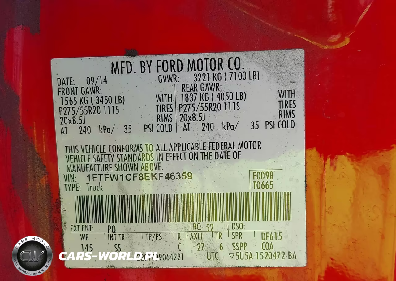 2014 Ford F-150 Stx VIN:1FTFW1CF8EKF46359 - 9