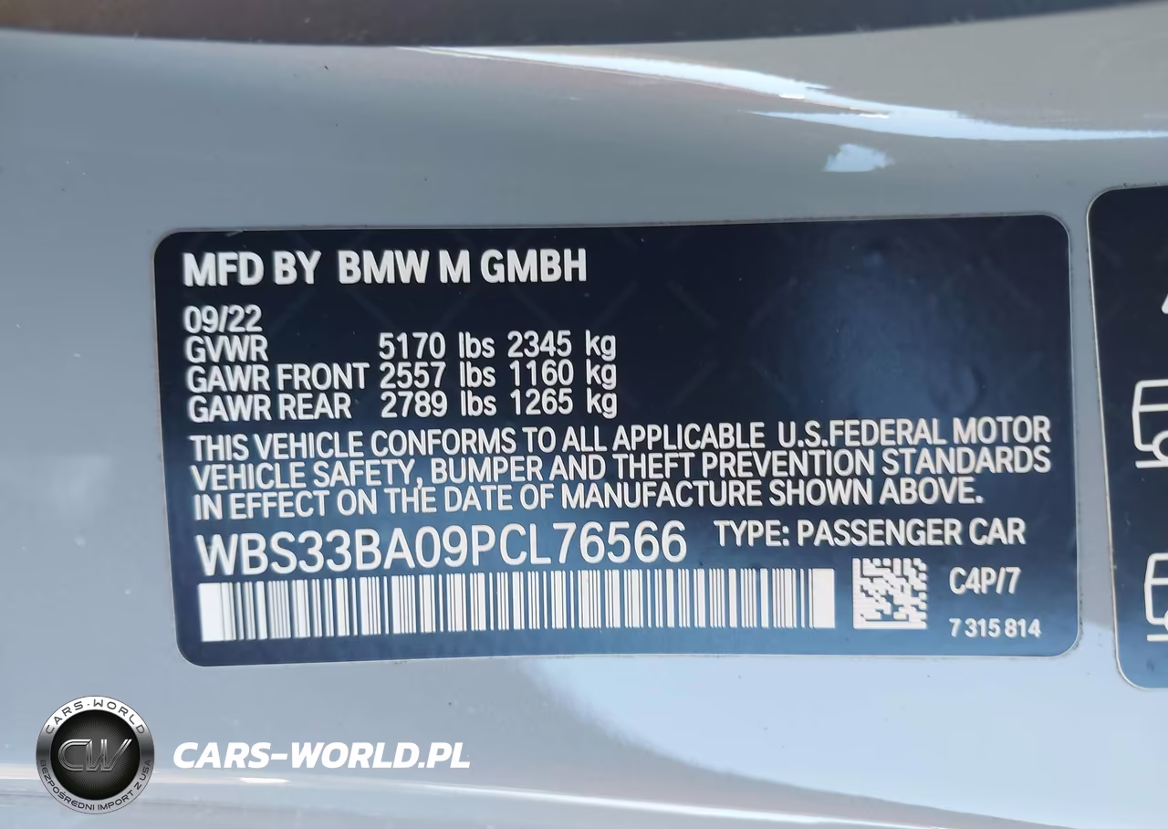 2023 BMW M4 Competition xDrive VIN:WBS33BA09PCL76566 - 9