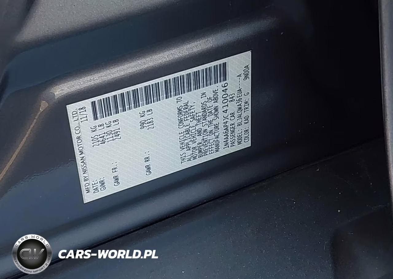 2018 Nissan Maxima 3.5 S VIN:1N4AA6AP4JC410046 - 9