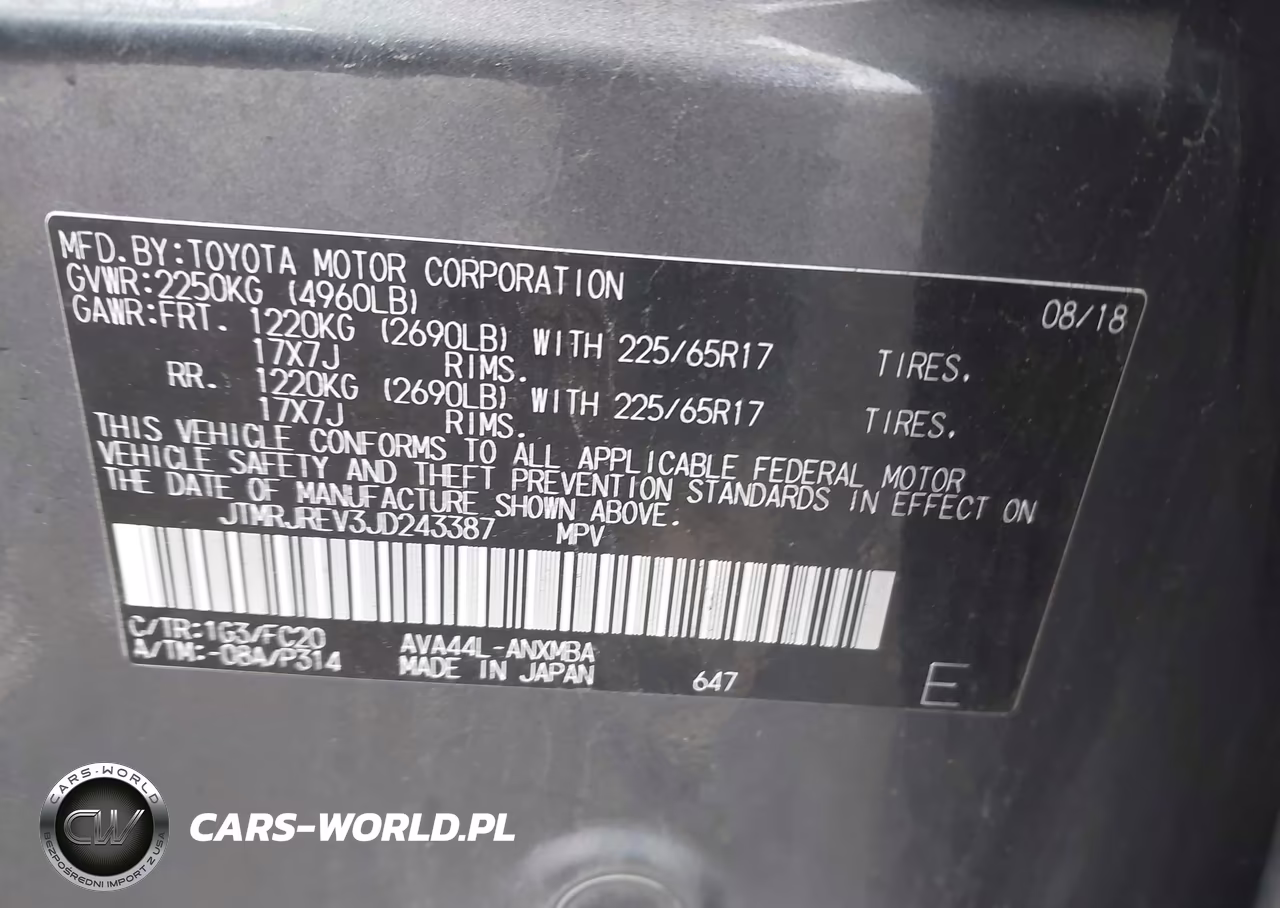 2018 Toyota Rav4 Hybrid Xle VIN:JTMRJREV3JD243387 - 9