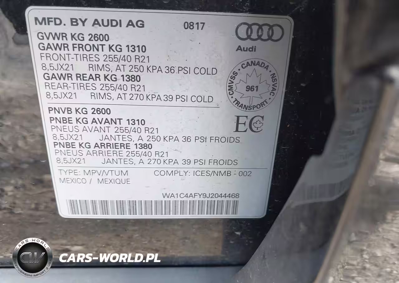 2018 Audi Sq5 3.0T Premium Plus VIN:WA1C4AFY9J2044468 - 9