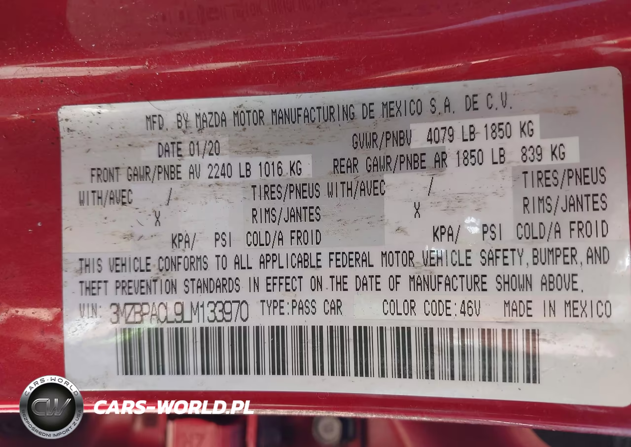 2020 Mazda Mazda3 Select Package VIN:3MZBPACL9LM133970 - 9