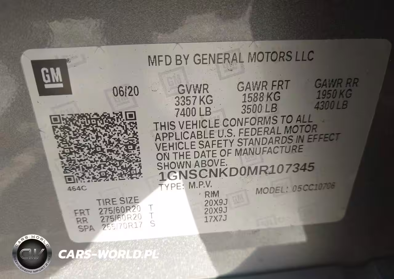 2021 Chevrolet Tahoe 2Wd Lt VIN:1GNSCNKD0MR107345 - 9