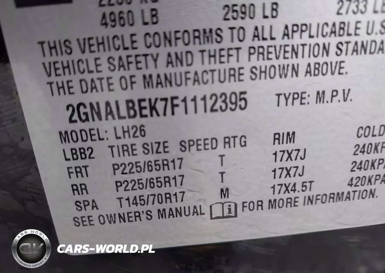 2015 Chevrolet Equinox 1Lt VIN:2GNALBEK7F1112395 - 9