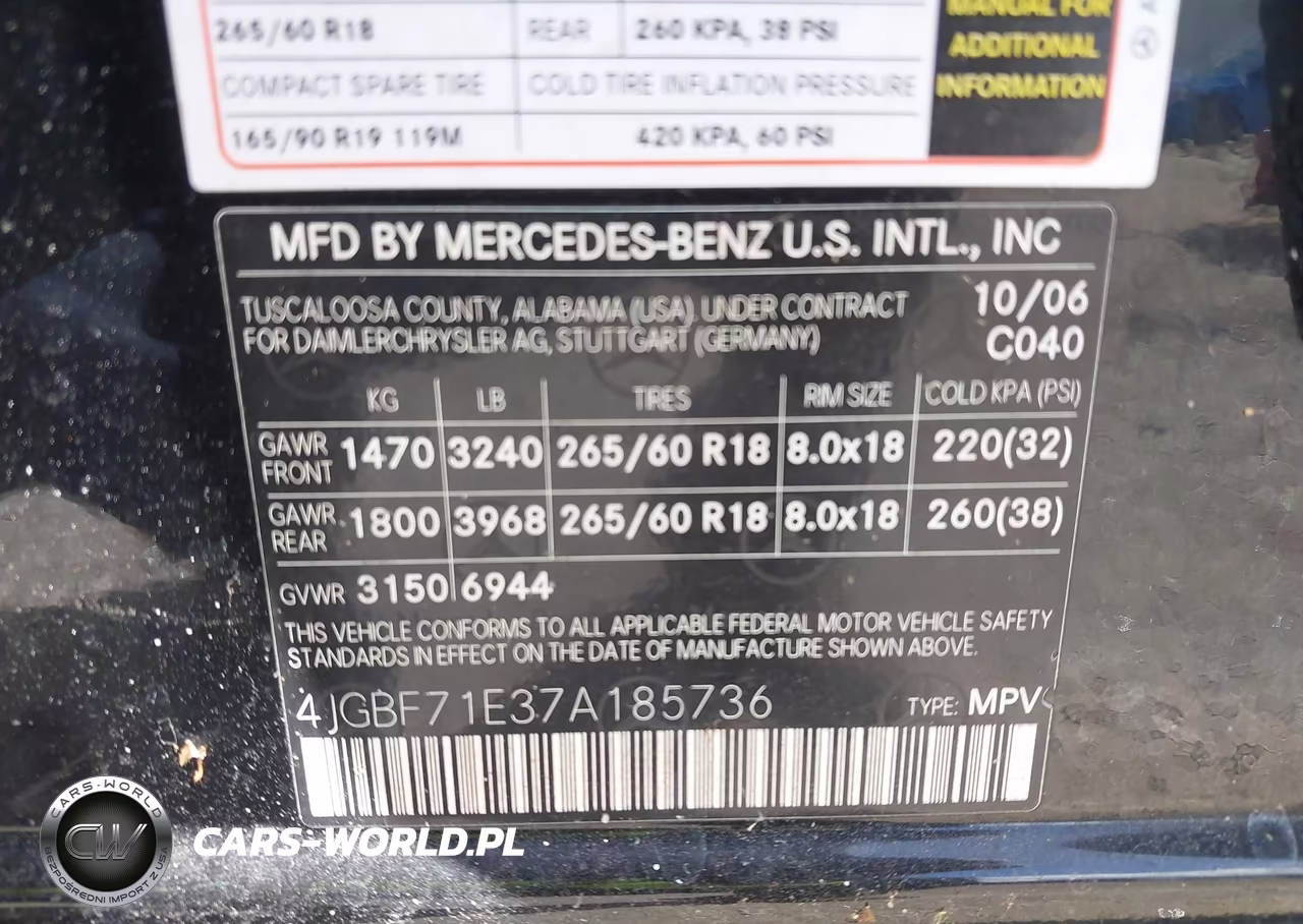 2007 Mercedes-Benz Gl 450 4Matic VIN:4JGBF71E37A185736 - 9