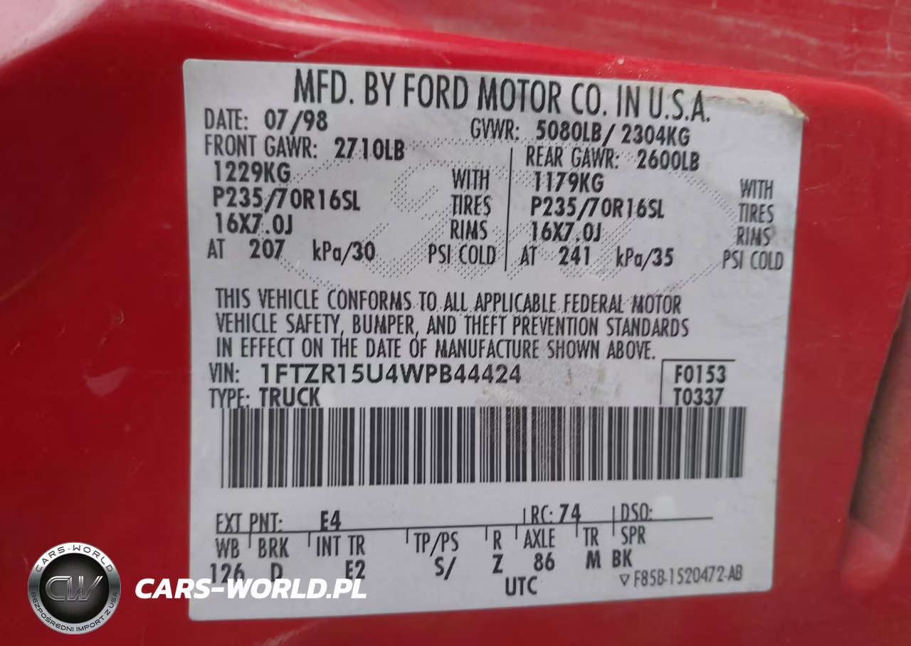 1998 Ford Ranger Splash-Xl-Xlt VIN:1FTZR15U4WPB44424 - 9