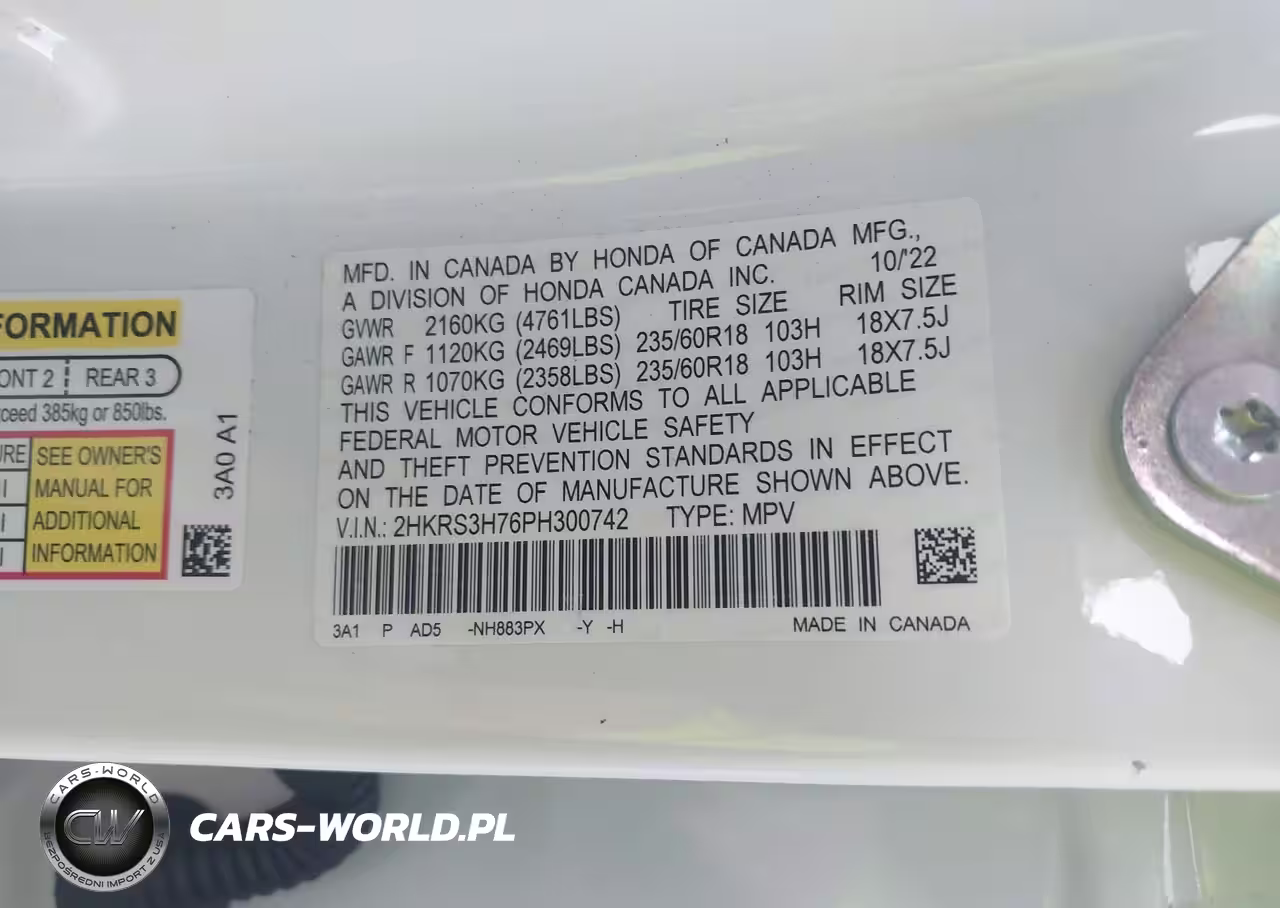 2023 Honda Cr-V Ex-L 2Wd VIN:2HKRS3H76PH300742 - 9