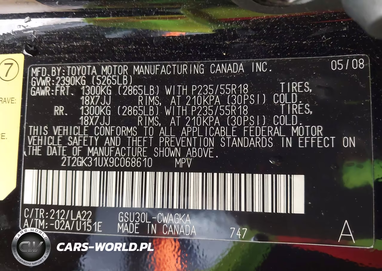2009 Lexus Rx 350 VIN:2T2GK31UX9C068610 - 9