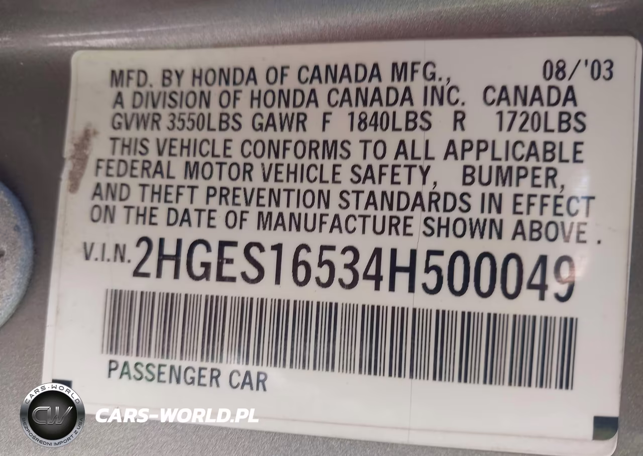 2004 Honda Civic Lx VIN:2HGES16534H500049 - 9