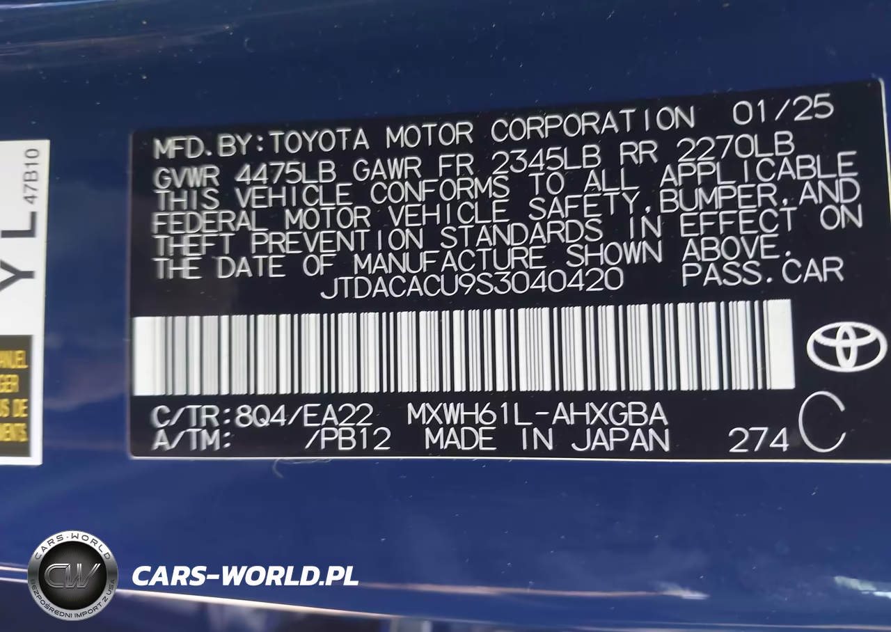 2025 Toyota Prius Plug-In Hybrid Xse VIN:JTDACACU9S3040420 - 9