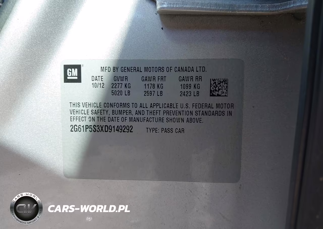 2013 Cadillac Xts Luxury VIN:2G61P5S3XD9149292 - 9