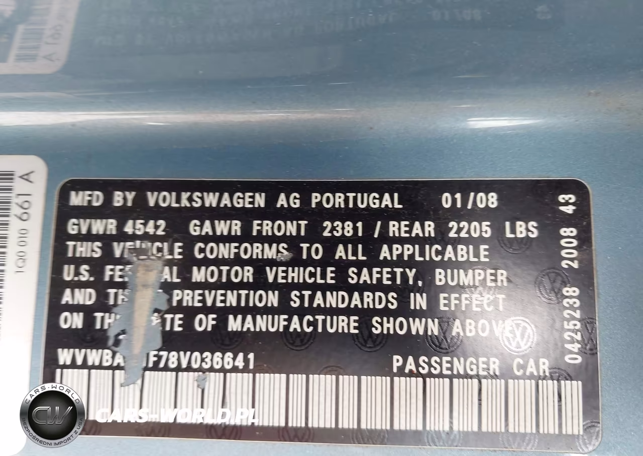 2008 Volkswagen Eos Turbo VIN:WVWBA71F78V036641 - 9