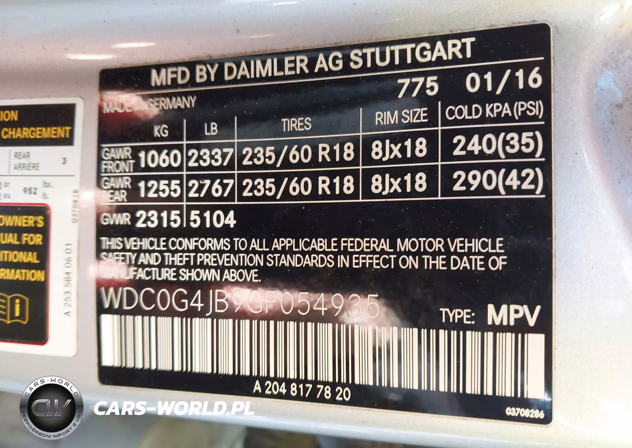 2016 Mercedes-Benz Glc 300 VIN:WDC0G4JB9GF054935 - 9