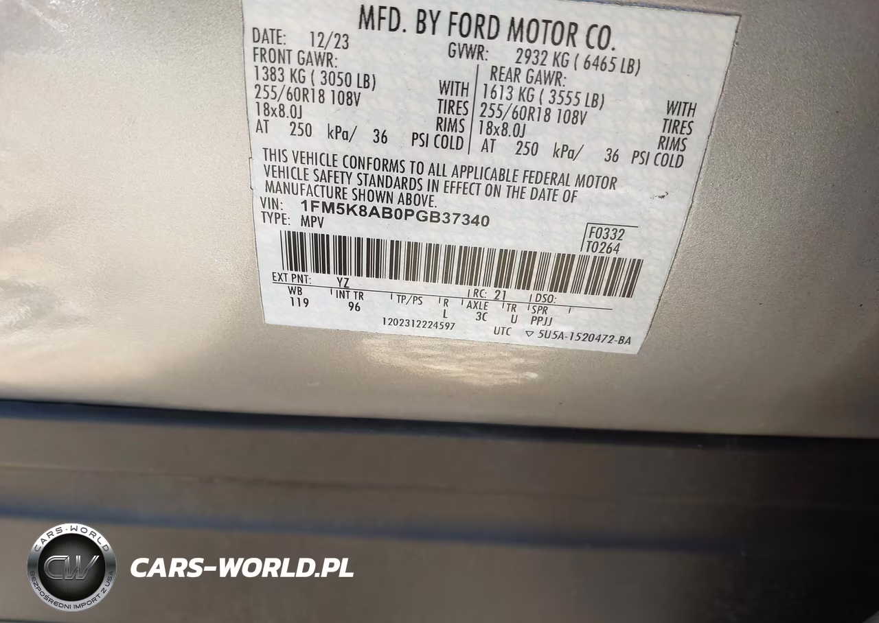 2023 Ford Police Interceptor Utility VIN:1FM5K8AB0PGB37340 - 9