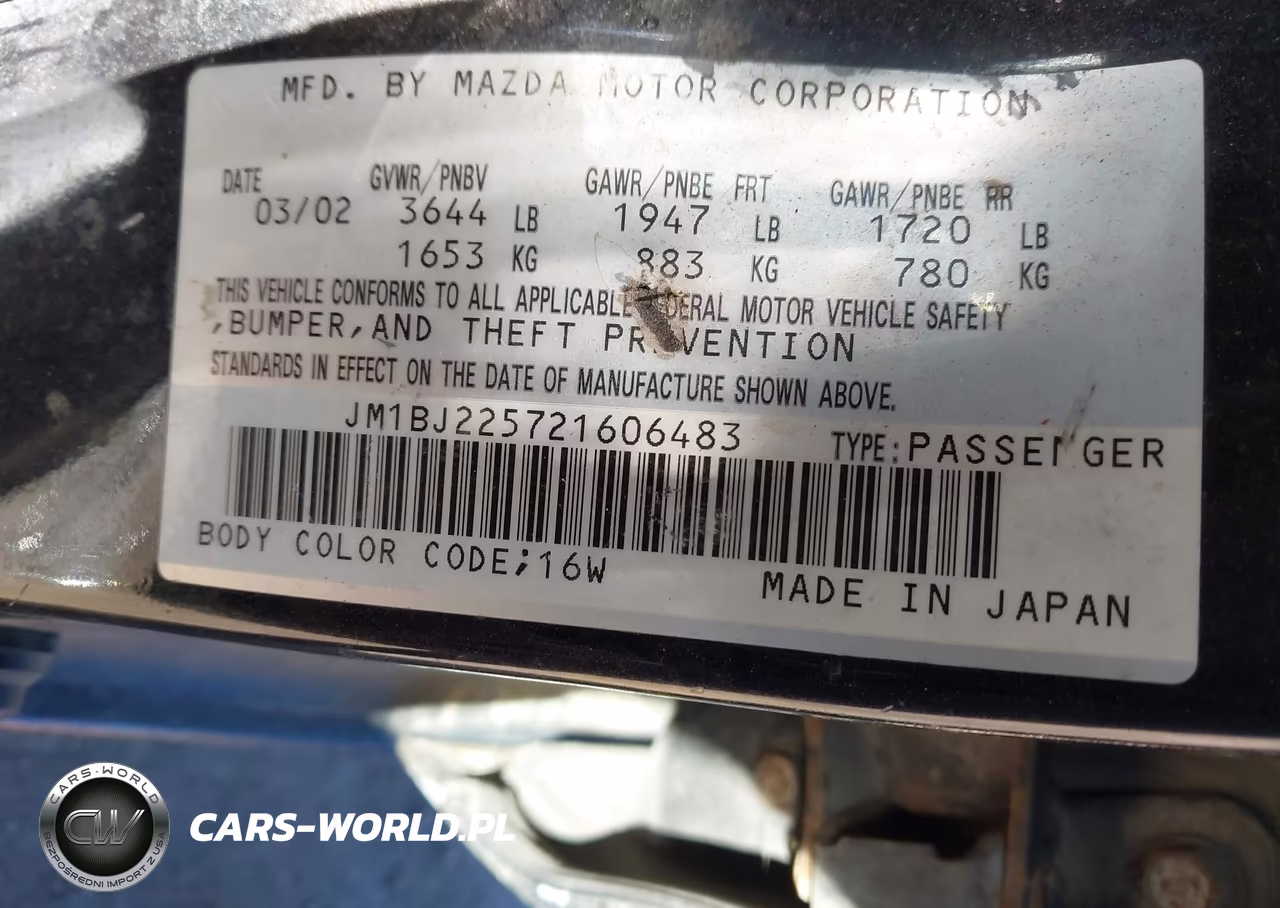 2002 Mazda Protege Dx-Es-Lx VIN:JM1BJ225721606483 - 9