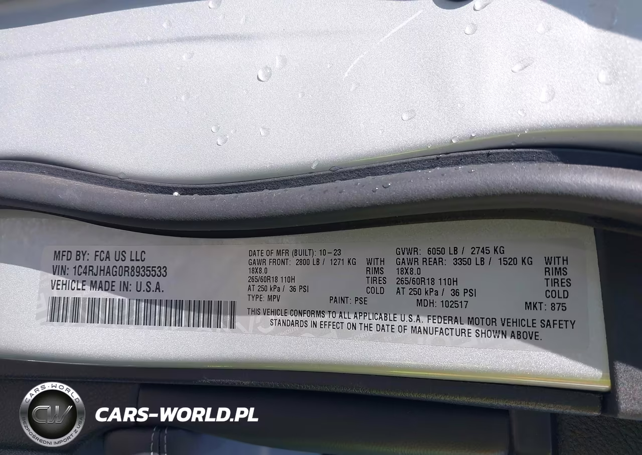 2024 Jeep Grand Cherokee Altitude 4X4 VIN:1C4RJHAG0R8935533 - 9