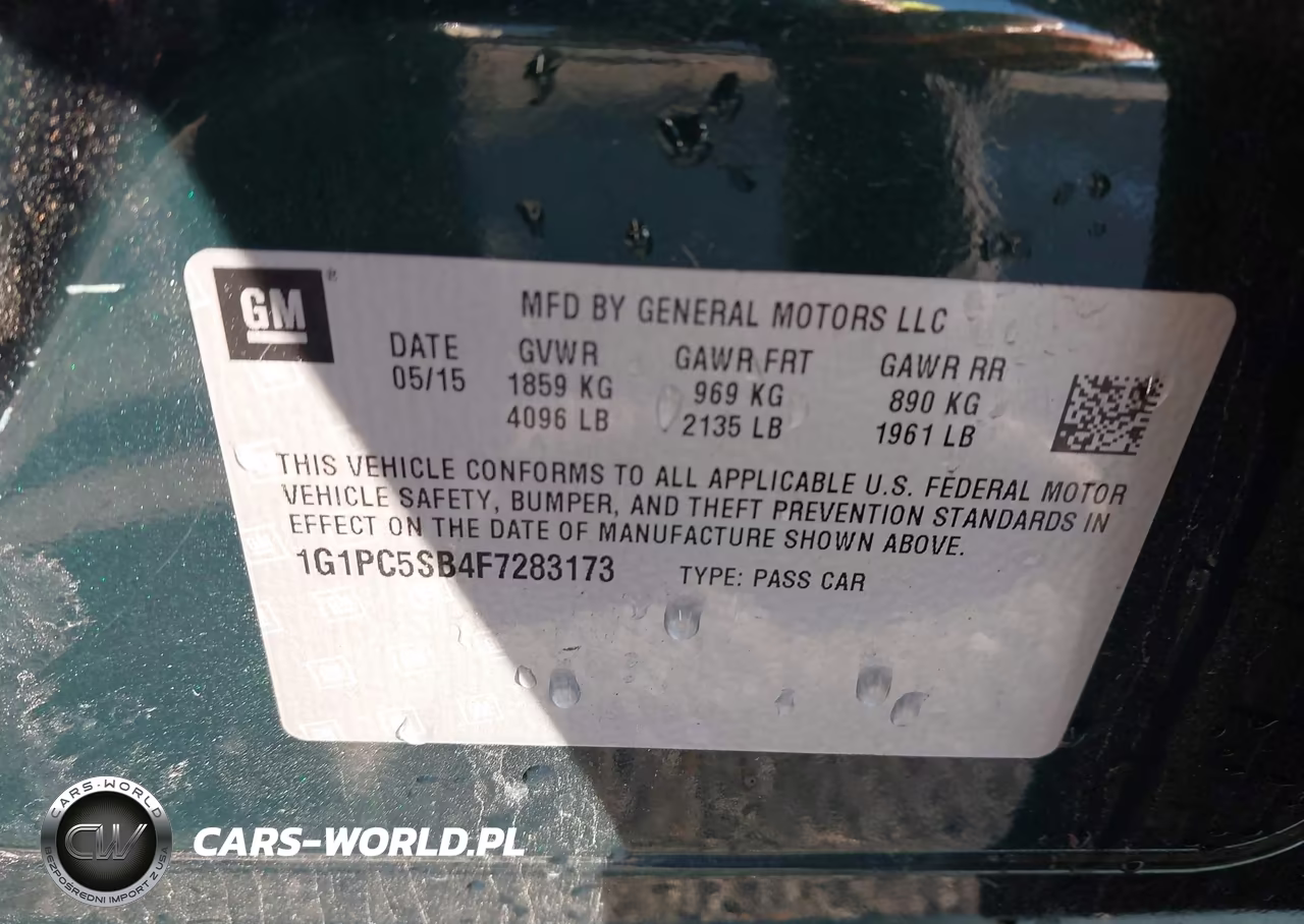 2015 Chevrolet Cruze 1Lt Auto VIN:1G1PC5SB4F7283173 - 9
