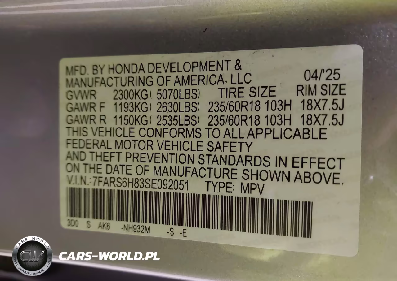 2025 Honda Cr-V Hybrid Sport-L VIN:7FARS6H83SE092051 - 9
