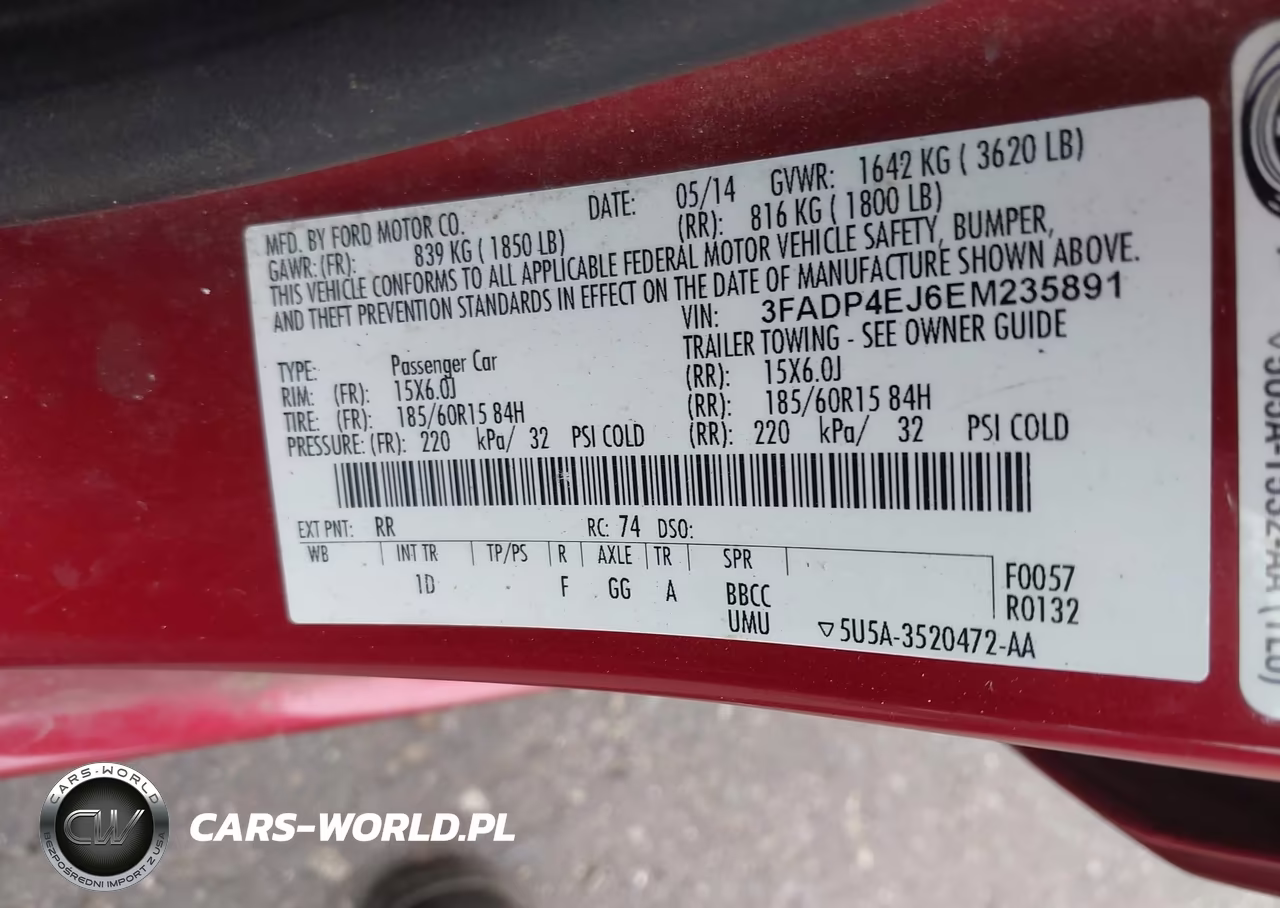 2014 Ford Fiesta Se VIN:3FADP4EJ6EM235891 - 9