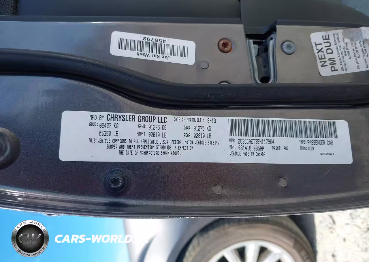 2014 Chrysler 300C VIN:2C3CCAET3EH117964 - 9