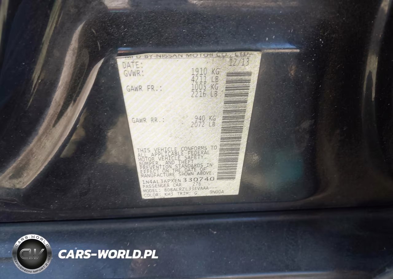 2014 Nissan Altima 2.5 S VIN:1N4AL3APXEN330740 - 9