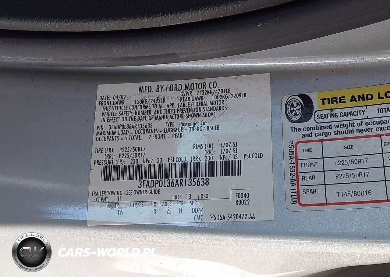 2010 Ford Fusion Hybrid VIN:3FADP0L36AR135638 - 9