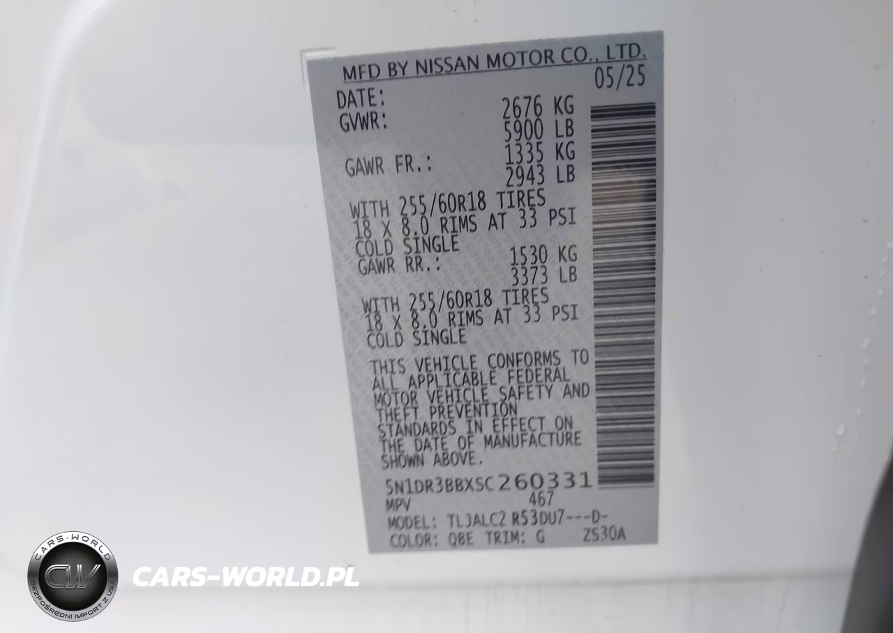 2025 Nissan Pathfinder Sv Fwd VIN:5N1DR3BBXSC260331 - 9