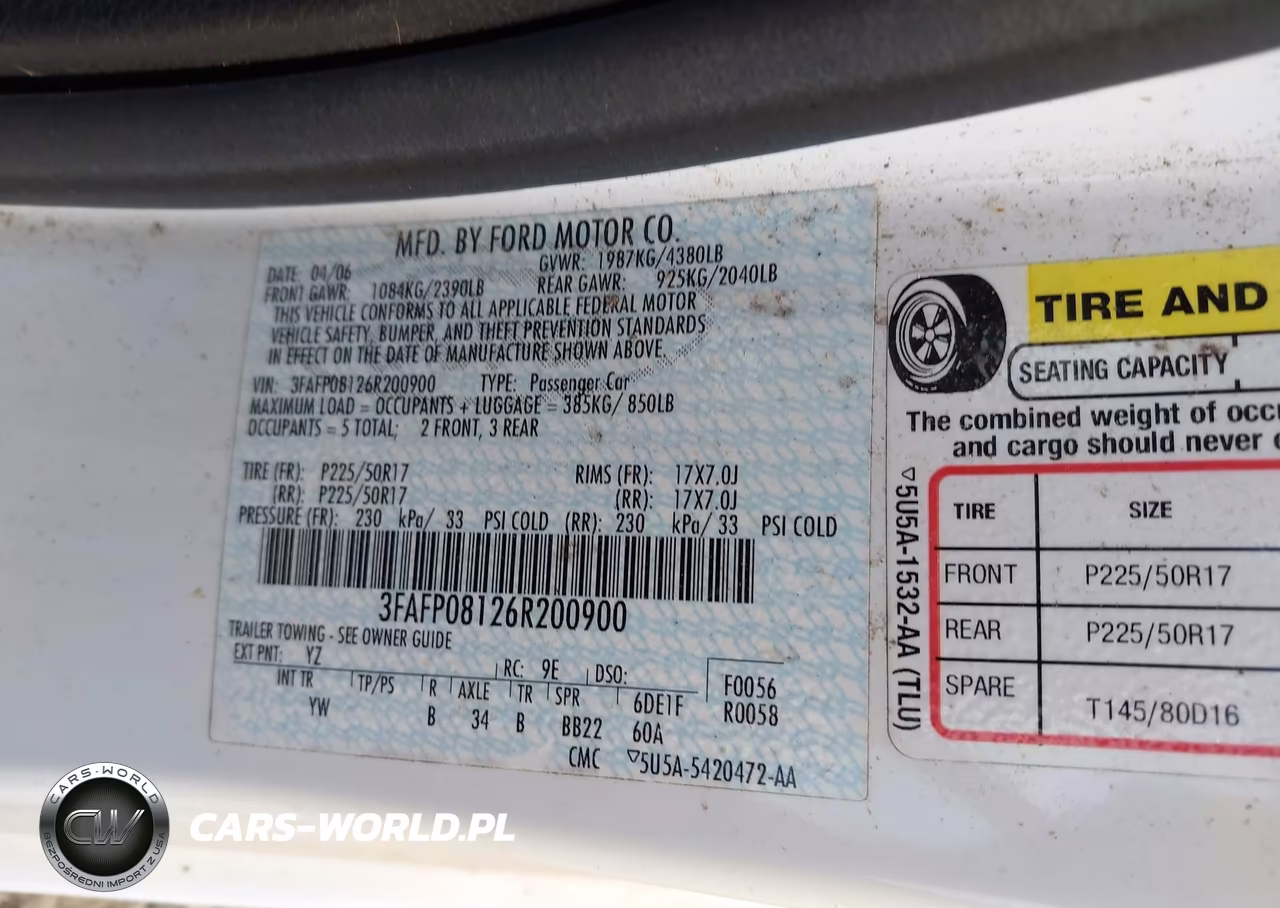 2006 Ford Fusion Sel VIN:3FAFP08126R200900 - 9