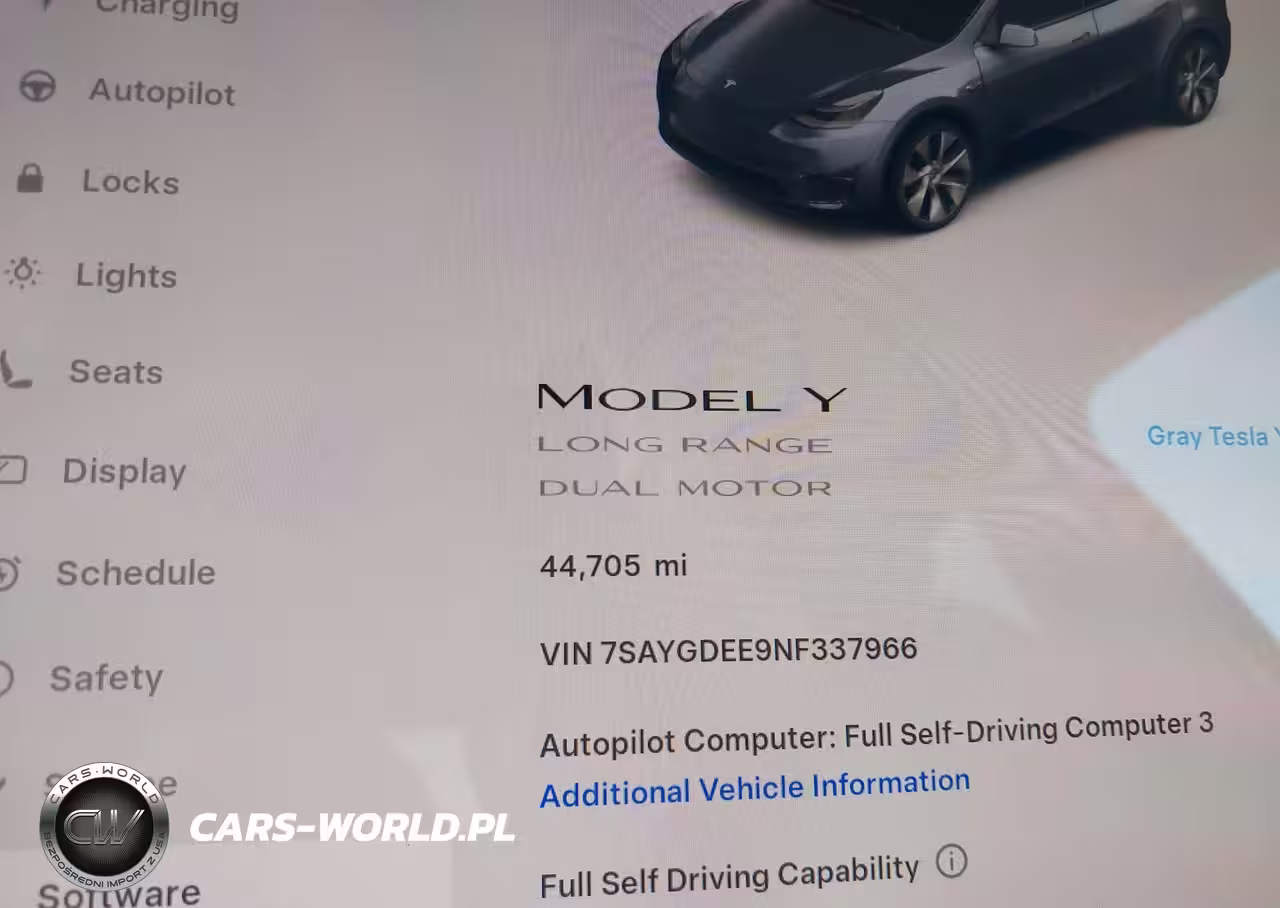 2022 Tesla Model Y Long Range Dual Motor All-Wheel Drive VIN:7SAYGDEE9NF337966 - 7