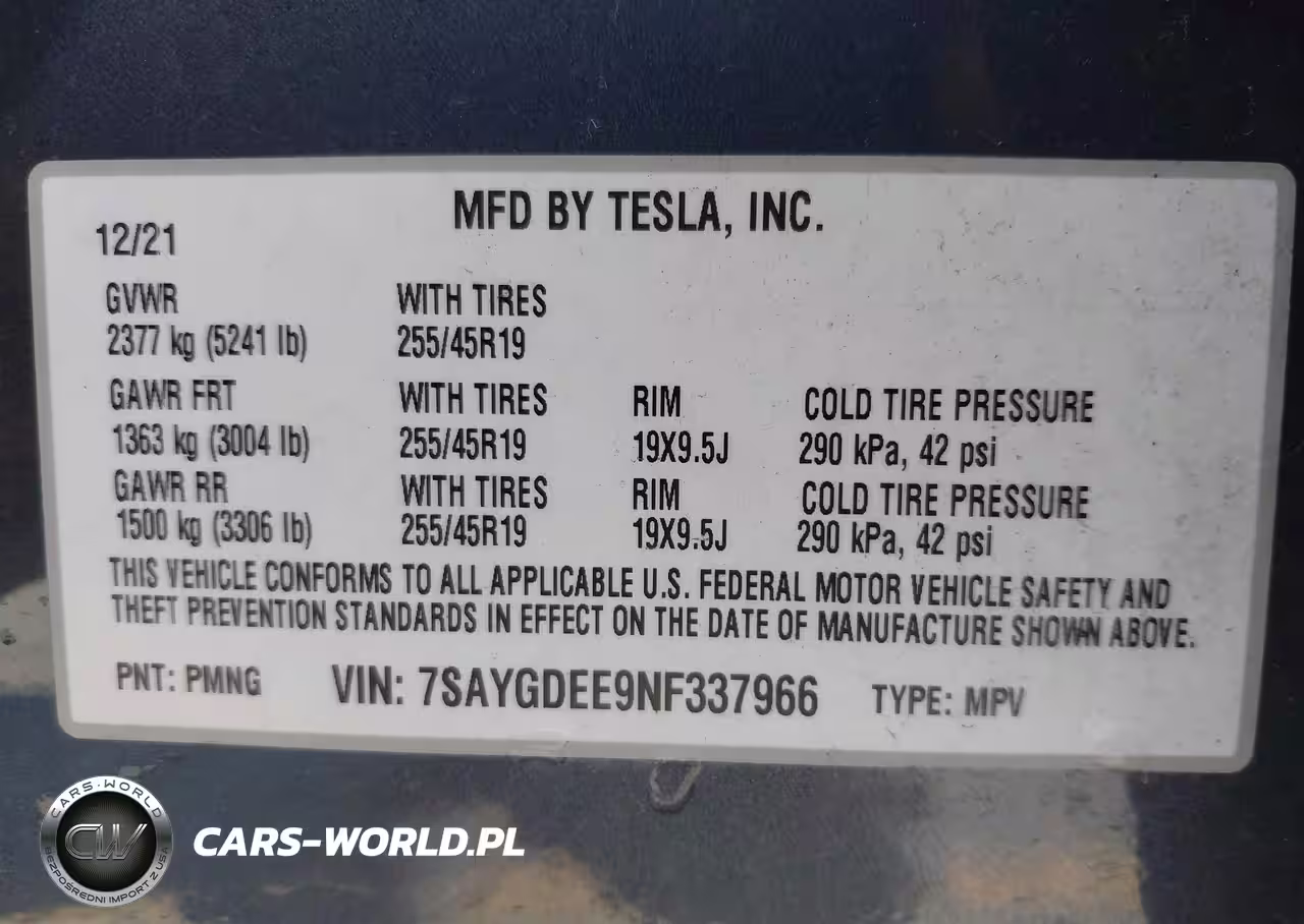2022 Tesla Model Y Long Range Dual Motor All-Wheel Drive VIN:7SAYGDEE9NF337966 - 9