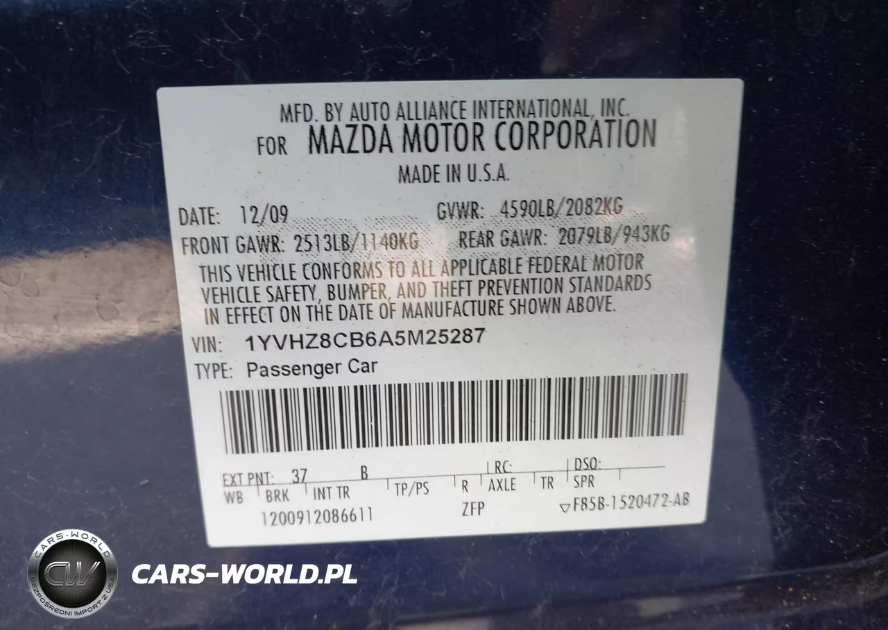 2010 Mazda Mazda6 S Touring Plus VIN:1YVHZ8CB6A5M25287 - 9