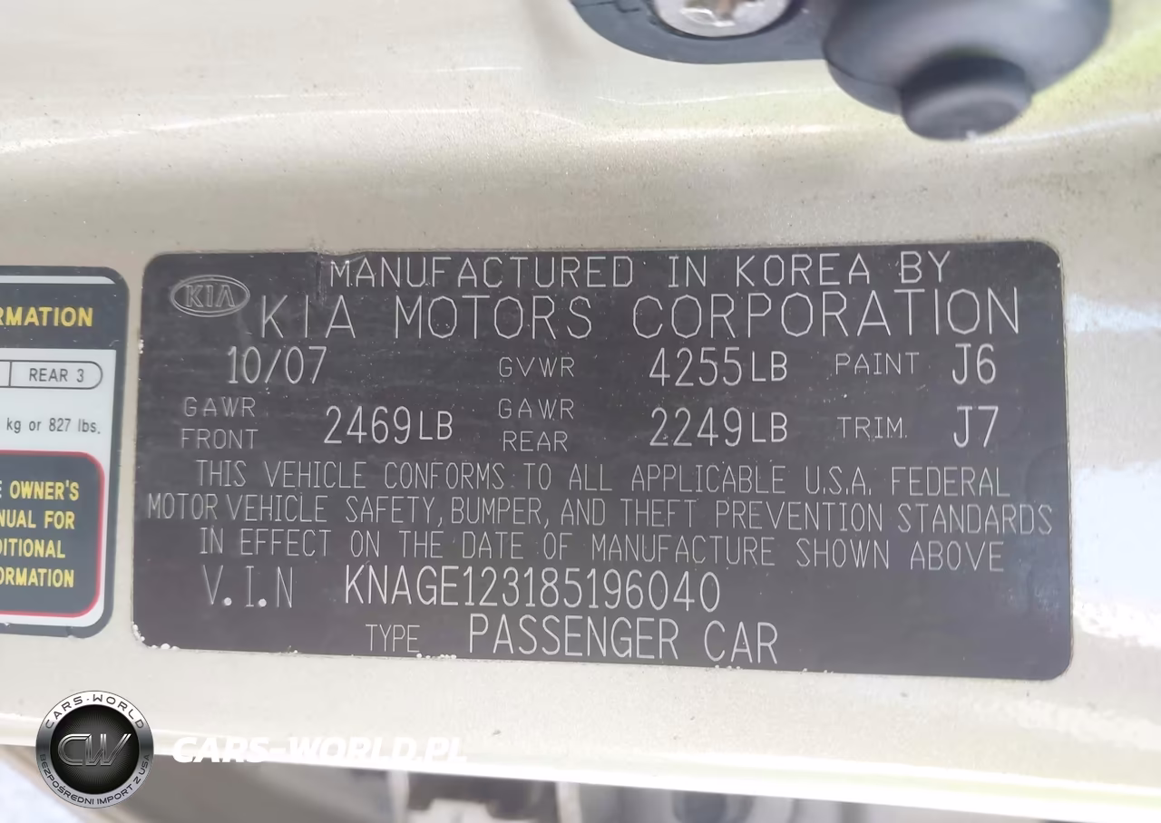2008 Kia Optima Lx VIN:KNAGE123185196040 - 9