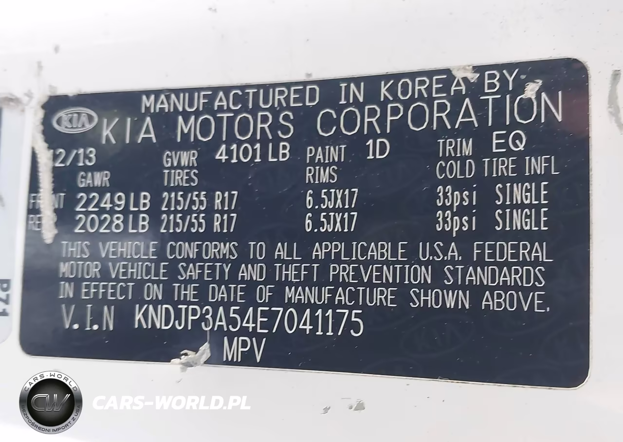 2014 Kia Soul + VIN:KNDJP3A54E7041175 - 9