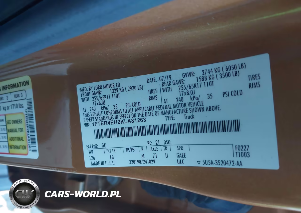 2019 Ford Ranger Xlt VIN:1FTER4EH2KLA81263 - 9