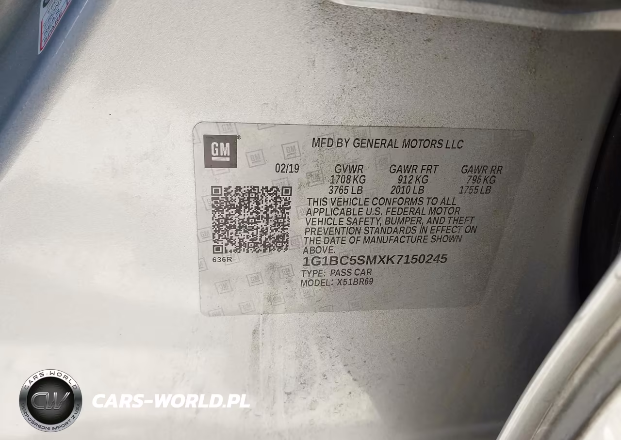 2019 Chevrolet Cruze Ls VIN:1G1BC5SMXK7150245 - 9