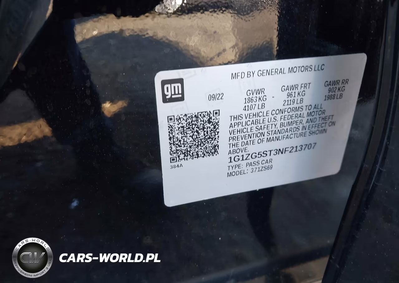 2022 Chevrolet Malibu Fwd Rs VIN:1G1ZG5ST3NF213707 - 9