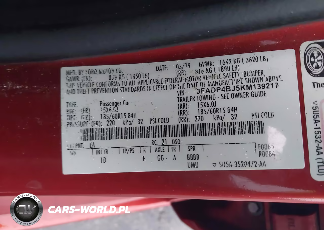 2019 Ford Fiesta Se VIN:3FADP4BJ5KM139217 - 9