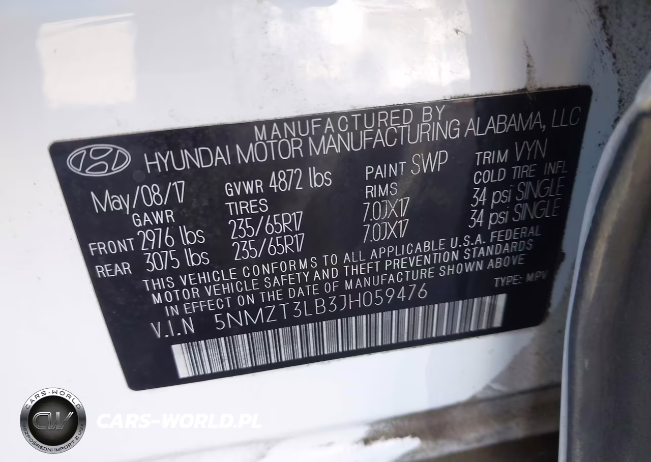 2018 Hyundai Santa Fe Sport 2.4L VIN:5NMZT3LB3JH059476 - 9