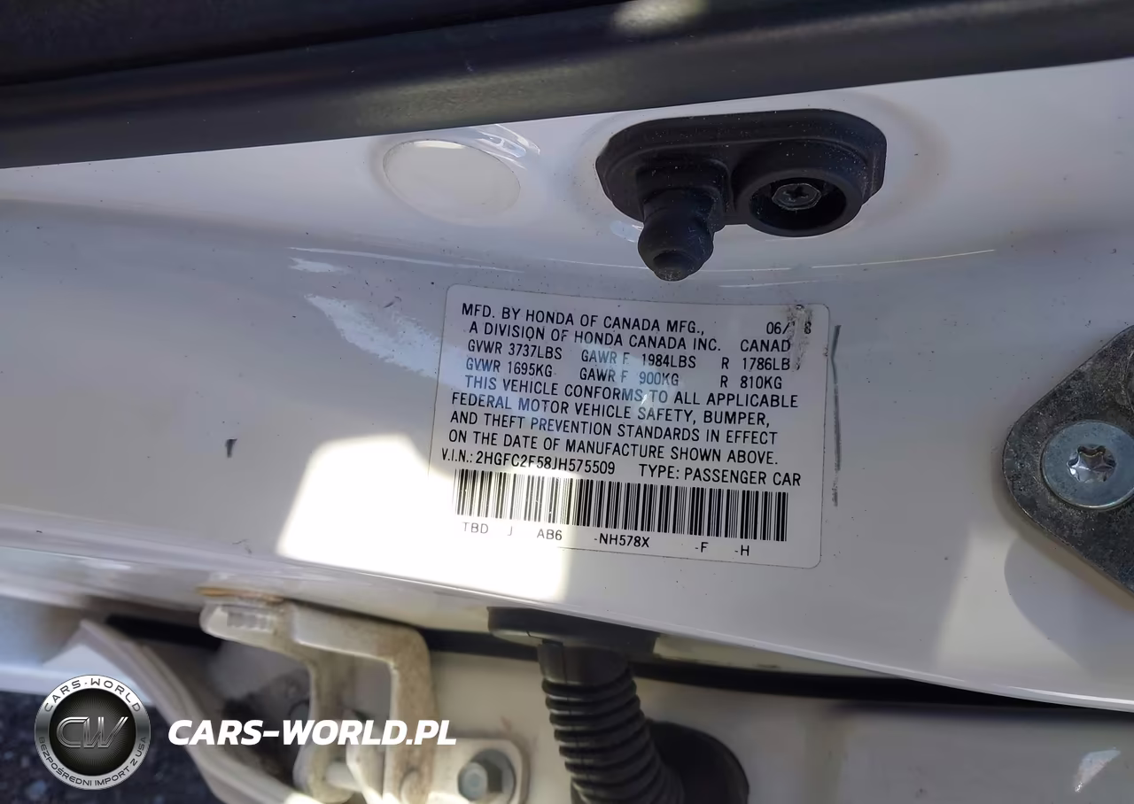 2018 Honda Civic Lx VIN:2HGFC2F58JH575509 - 9