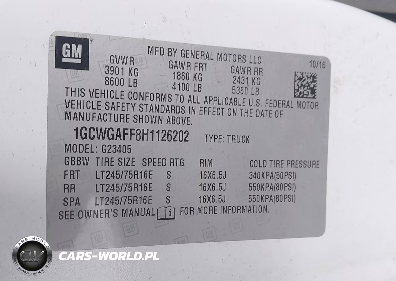 2017 Chevrolet Express 2500 Work Van VIN:1GCWGAFF8H1126202 - 9