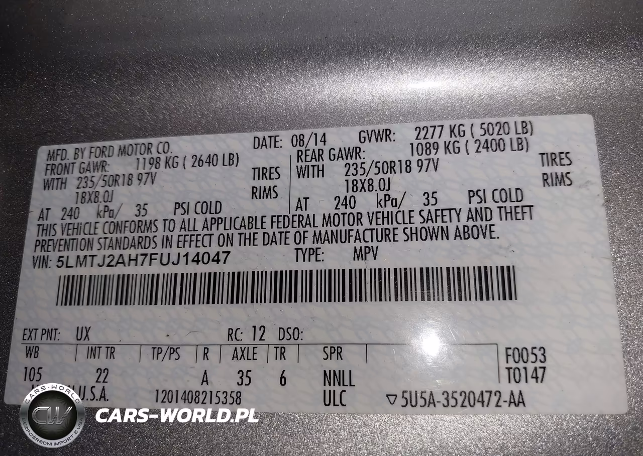 2015 Lincoln Mkc VIN:5LMTJ2AH7FUJ14047 - 9